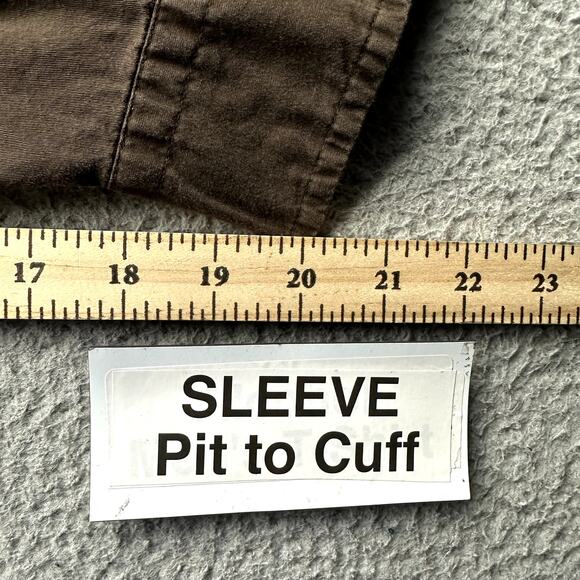 Woolrich Cotton Twill Long Sleeve Shirt Men XXL Pocket Roll-Tab Button Down 6418 - Picture 5 of 11